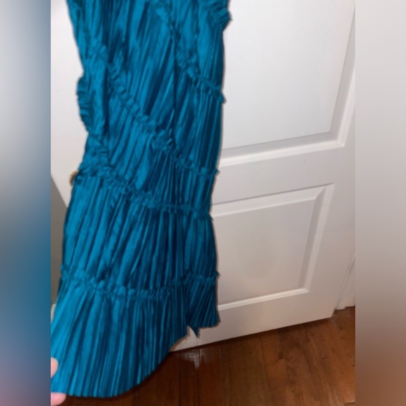 New! Cult Gaia Livia One Shoulder Asymmetric Gown in Deep Teal Seamoss 🌊🐚 XS - Picture 12 of 16